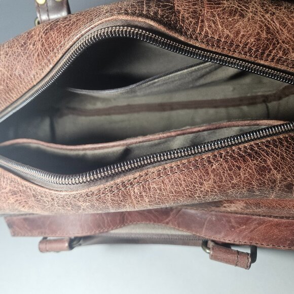 Buffalo Jackson Roosevelt Leather Pilot Bag – Brown – Full-Grain – Gently Used - Picture 10 of 12